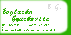 boglarka gyurkovits business card